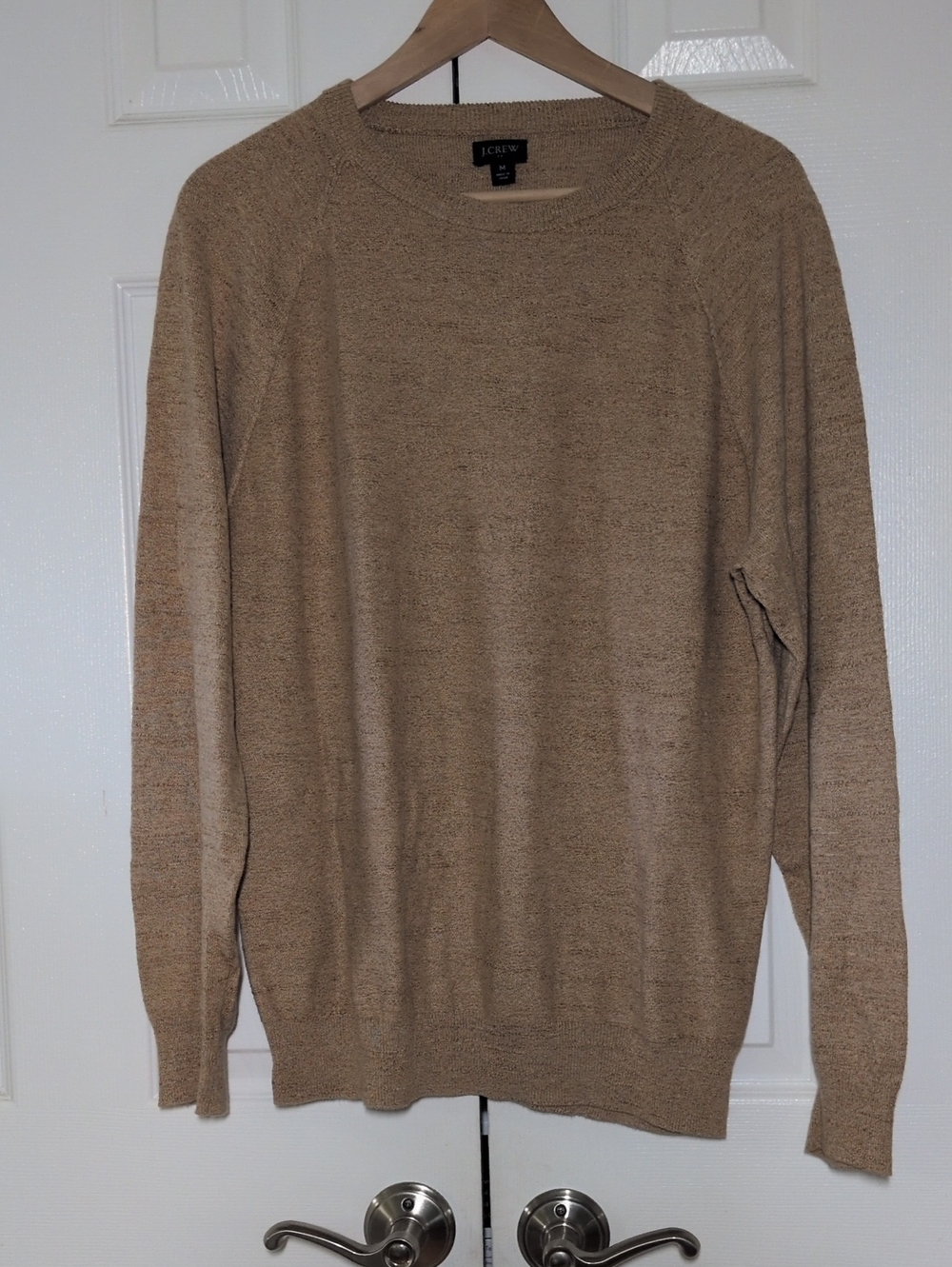 J. Crew Men's cotton Crewneck Sweater in Beige-Tan M